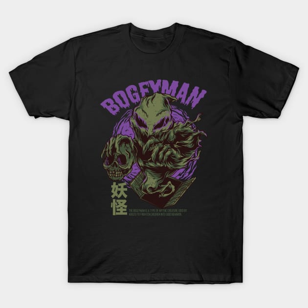 Creepy Horror Bogeyman Monster Vintage Scary Comic T-Shirt by SLAG_Creative